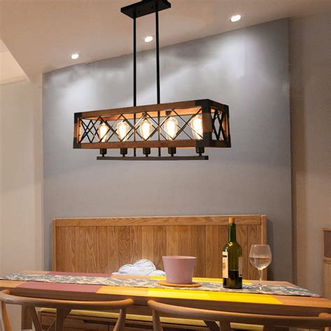 Horizontal Ceiling Hanging Chandelier Lights Kitchen Island Linear Bar ...