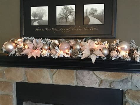 Rose Gold Christmas Garland Christmas Decoration Mantle | Etsy