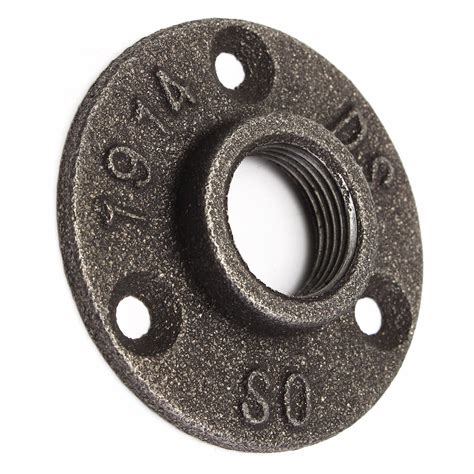 10pcs 3/4 Inch Black Malleable Threaded Floor Flange Iron Pipe Fittings Wall Mount – Alexnld.com