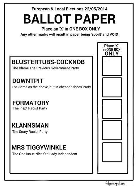 Euro Ballot Paper Revealed The Poke