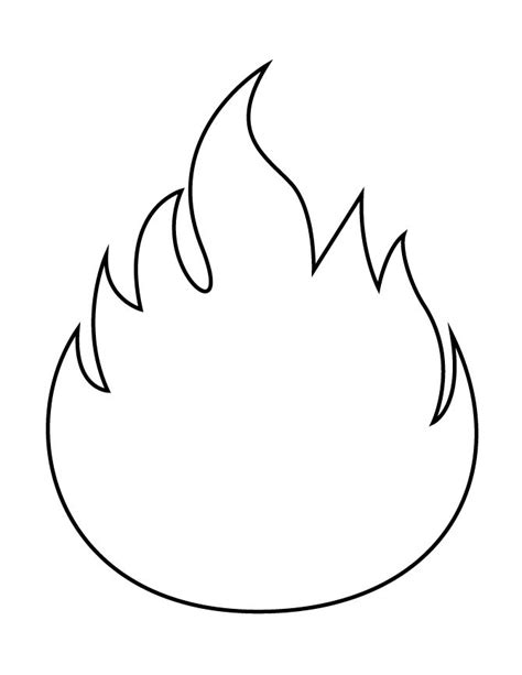 Flame Coloring Pages Printable