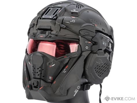 SRU SR Tactical Helmet w/ Integrated Cooling System & Flip-Up Visor (Color: Black) | Tactical ...