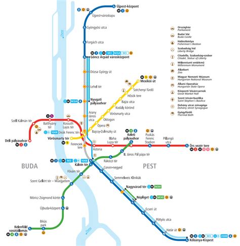 Budapest Metro Map With Attractions - Crissy Christine