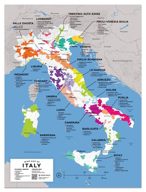 Map of wine producing regions of Italy (2016) : r/europe