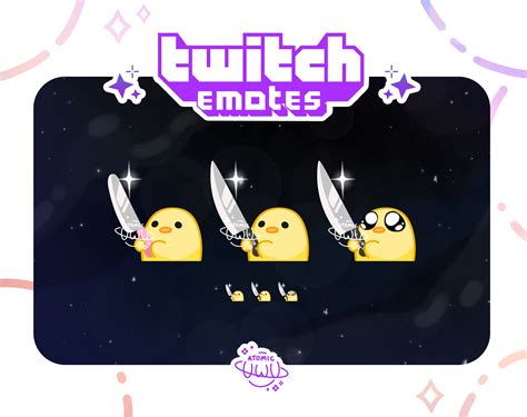 Chick Knife Twitch Emote & Badges - Etsy