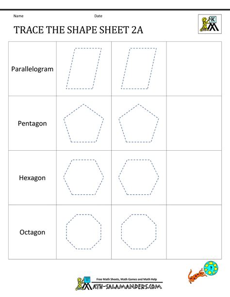 2d Shapes Worksheets