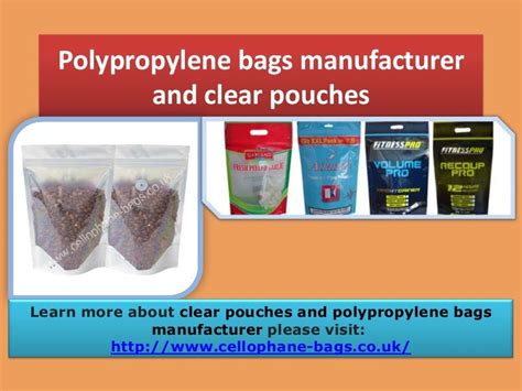 Polypropylene bags manufacturer and clear pouches