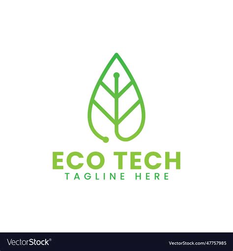 Eps10 eco tech logo design template Royalty Free Vector