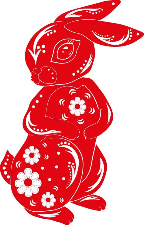 Chinese Zodiac Rabbit Vector Illustration 12733099 Vector Art at Vecteezy