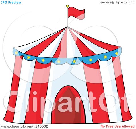 Clipart of a Big Top Circus Tent - Royalty Free Vector Illustration by ...