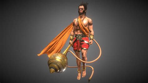 Shri Hanuman श्री हनुमान 🙏 - 3D model by Emm (@em666) [568d9a9] - Sketchfab