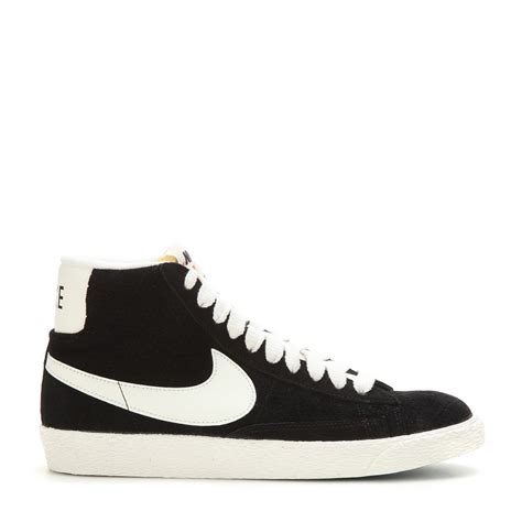 Nike Blazer Mid Vintage Suede High-top Sneakers in Black | Lyst