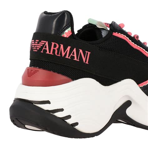 Emporio Armani Outlet: Shoes women - Black | Sneakers Emporio Armani ...