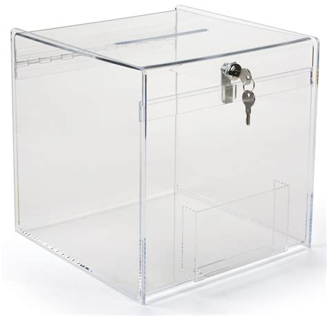 Acrylic Donation Box With Lock & Handle at Rs 900/box | KATHWADA - 382430 | Ahmedabad| ID ...