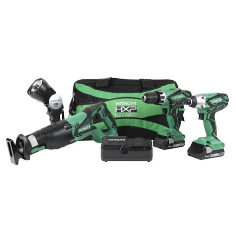 Hitachi HIT 18V CORDLESS 4-TOOL COMBO KIT in the Power Tool Combo Kits department at Lowes.com