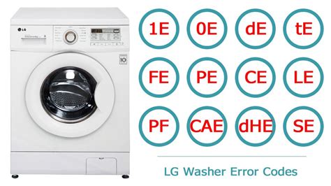 LG washer error codes | Washer and dishwasher error codes and ...