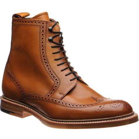 Barker shoes | Barker Sale | Butcher II brogue boots in Cedar Hand Painted Calf at Herring Shoes