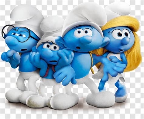 Smurfette Brainy Smurf Clumsy Papa Hefty - Smurfs Village Transparent PNG