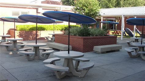 42" Round Concrete Picnic Table | Commercial Outdoor Picnic Tables ...