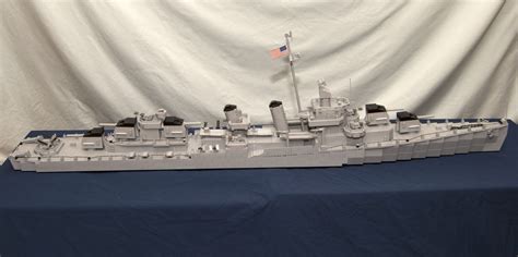 NHF Historian Wins LEGO Shipbuilding Contest with 5 Foot Long Fletcher Class Destroyer | Naval ...