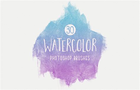 Watercolor Brushes for Photoshop — Medialoot