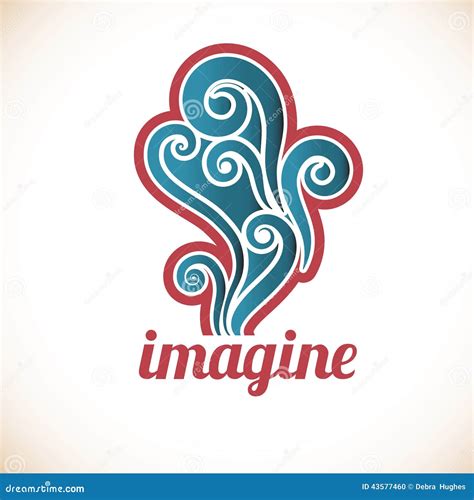 Funky Imagine decal stock vector. Illustration of fancy - 43577460