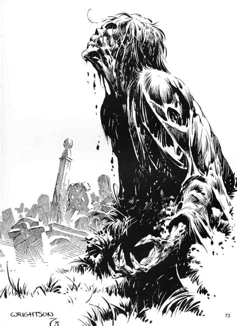 Bernie Wrightson ink | Zombie drawings, Zombie art, Bernie wrightson