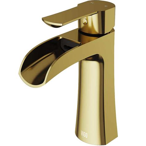 VIGO VG01041MG Paloma Single Hole Single-Handle Bathroom Faucet in Matte Gold