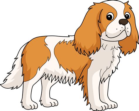 Cavalier King Charles Spaniel Dog Cartoon Clipart 10789047 Vector Art ...