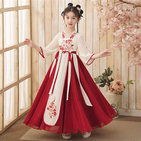 HAQI Traditional Chinese Cheongsam Hanfu Dress Kids Princess Costume Wedding Children Qipao ...