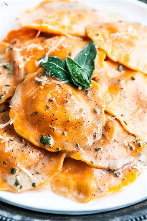 Sage Brown Butter Sauce Butternut Squash Ravioli (Video) - Aberdeen's ...