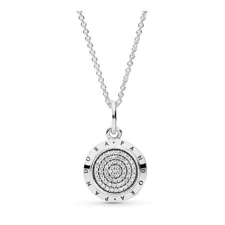 PANDORA Signature Pendant Necklace, Clear CZ