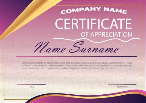 New Purple Certificate Diploma Frame Stock Vector Image | The Best Porn Website