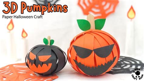 3D Paper Pumpkin Craft - Kids Craft Room