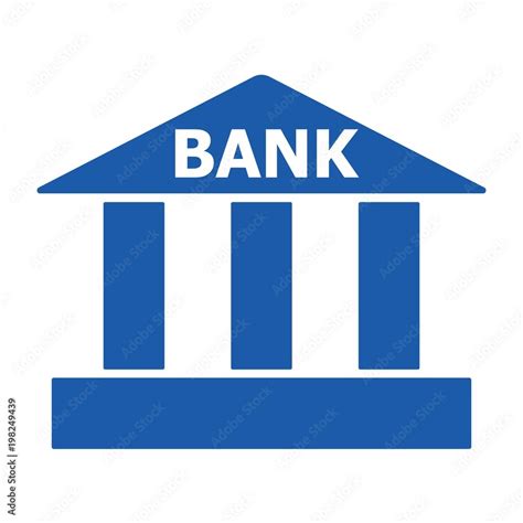 Vector illustration. Bank icon logo. Payments Area sign on white background. European Bank Stock ...