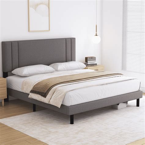 Queen Bed Frame,HAIIDE Queen Size Platform Bed Frame with Fabric ...