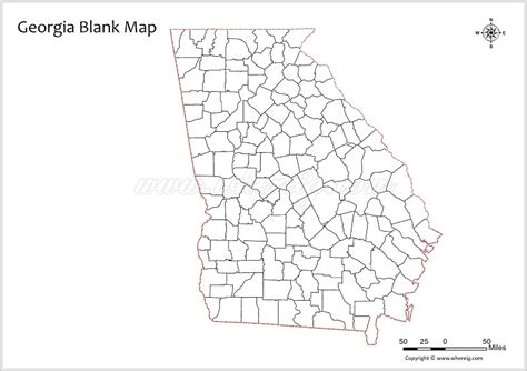 Blank Map Of Georgia Svg Vector Outline Map - vrogue.co
