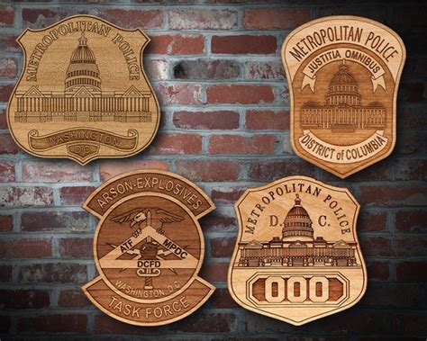 Personalized Wooden Washington DC Police Badge or Patch Plaque - Etsy