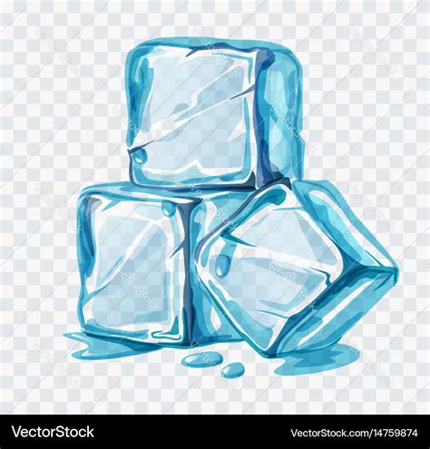 Ice cubes Royalty Free Vector Image - VectorStock