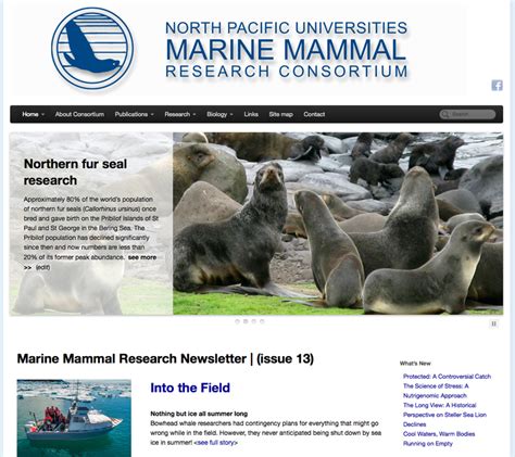 UBC - Marine Mammal Research Consortium website - Renee La Roi Design