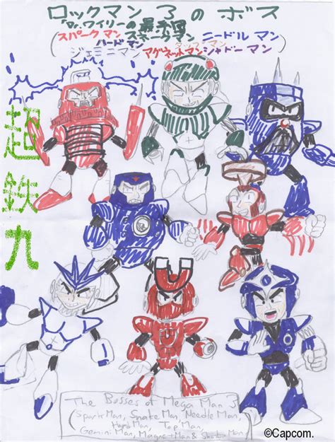 Mega Man 3 Bosses by Chotetsumaru on DeviantArt