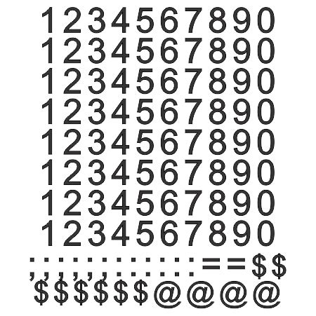 Adhesive Numbers – ARIAL BOLD Number Kit