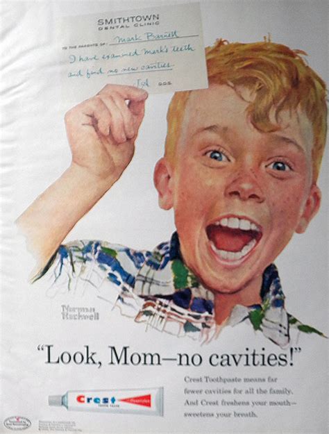 1958 Crest Toothpaste Ad ~ Norman Rockwell, Vintage Magazine Ads