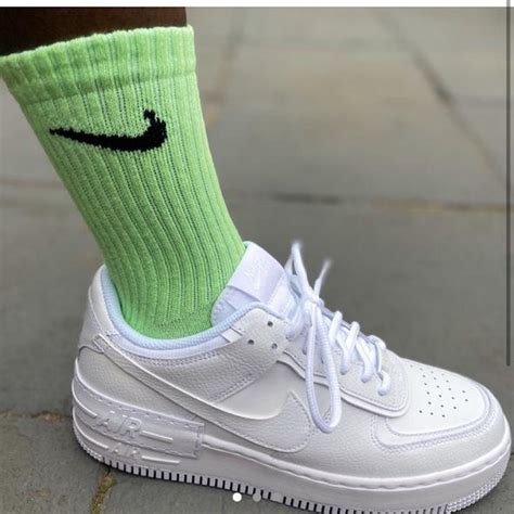 Large Neon Green Customised Nike Socks LARGE = UK... - Depop