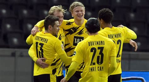 Watch: Erling Haaland gets 4 for Dortmund, 16-year-old Moukoko sets ...