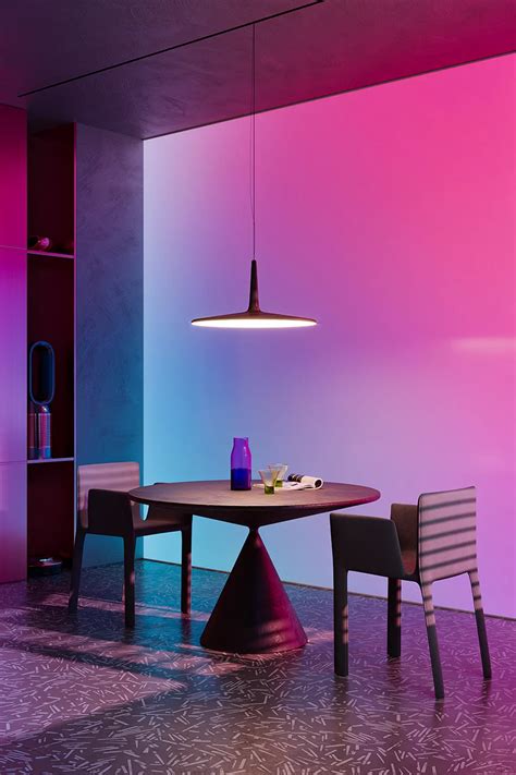 unique lighting injects vibrant pops of colors into this house in russia | Apartment living room ...