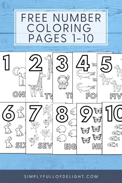 Numbers Coloring Pages Printable