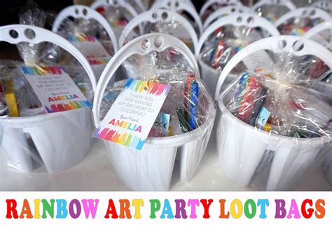 MrsMommyHolic: Rainbow Art Party Loot Bags