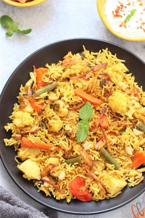 Instant Pot Vegetable Biryani - Vegetable Biryani recipe in pressure cooker