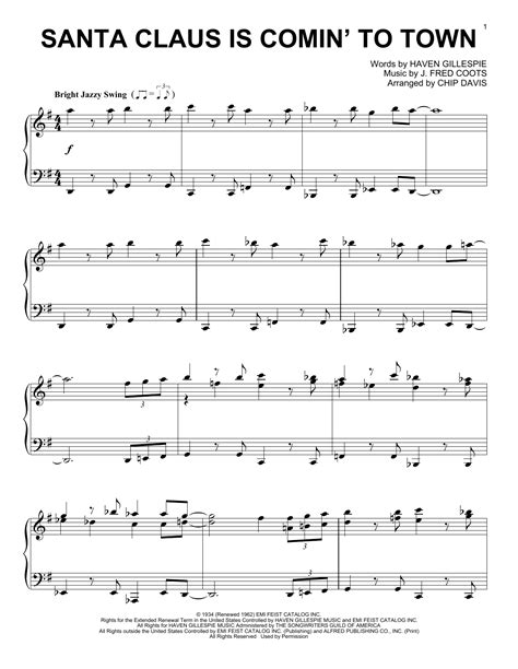 Santa Claus Is Comin' To Town | Sheet Music Direct